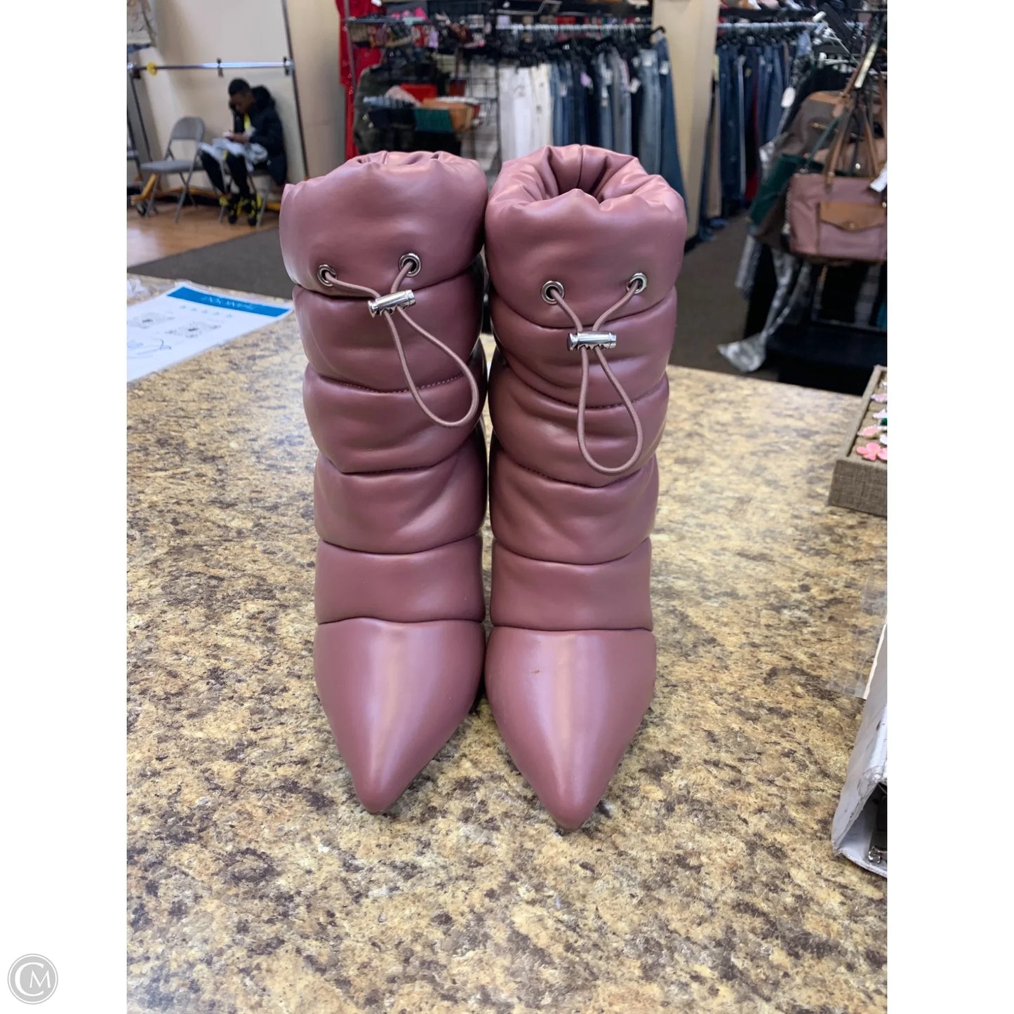 Boots Ankle Heels By Steve Madden In Mauve, Size: 9