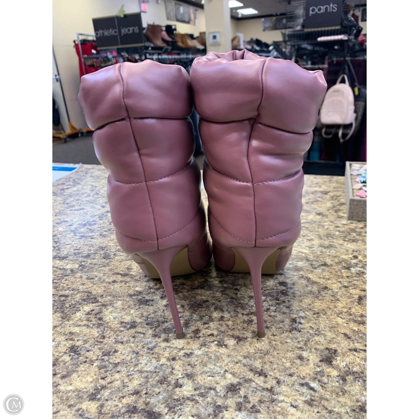Boots Ankle Heels By Steve Madden In Mauve, Size: 9
