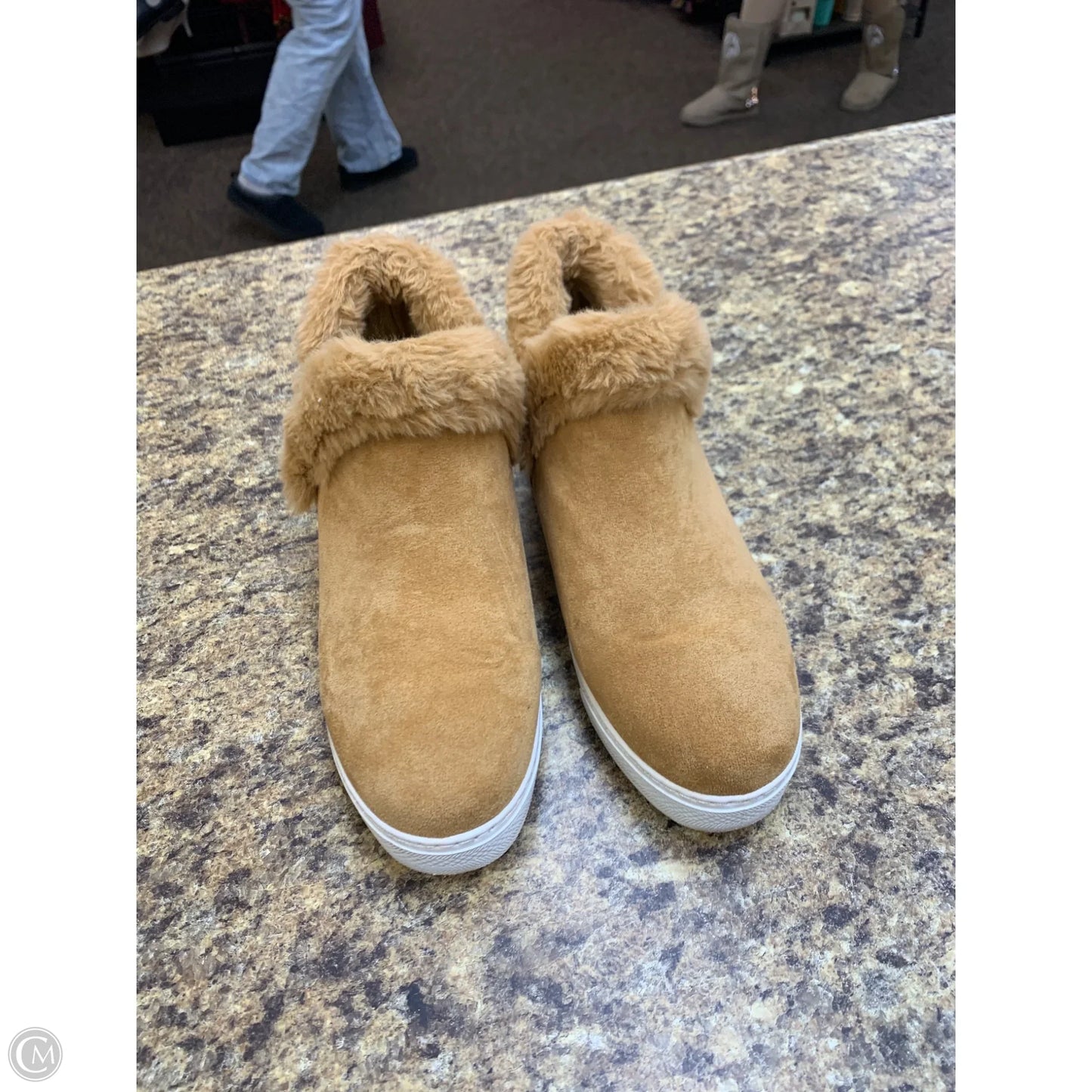 Boots Ankle Heels By Rouge In Tan, Size: 8.5