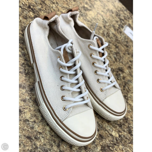 Shoes Sneakers By Very G In Brown & Cream, Size: 10