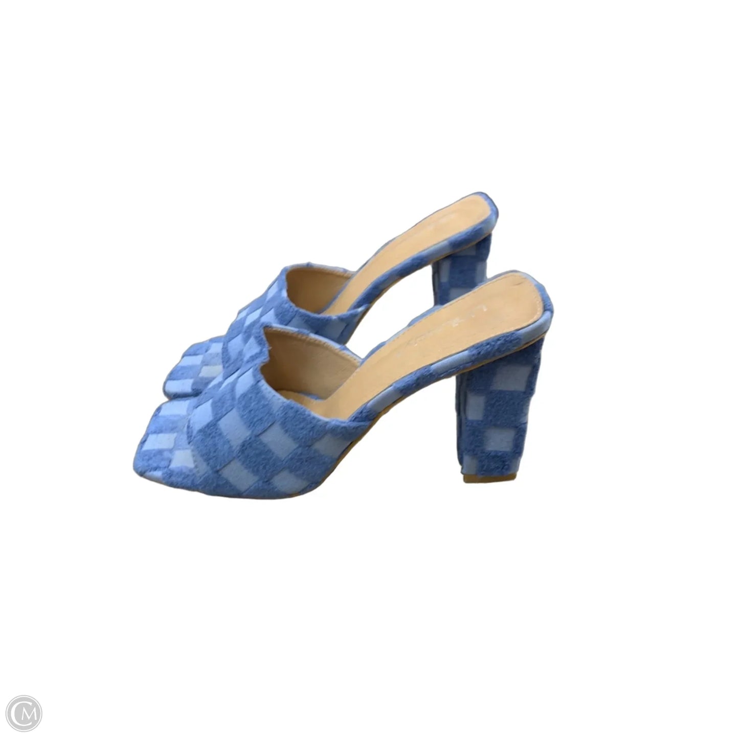 Shoes Heels Block By Cmf In Blue, Size: 8.5