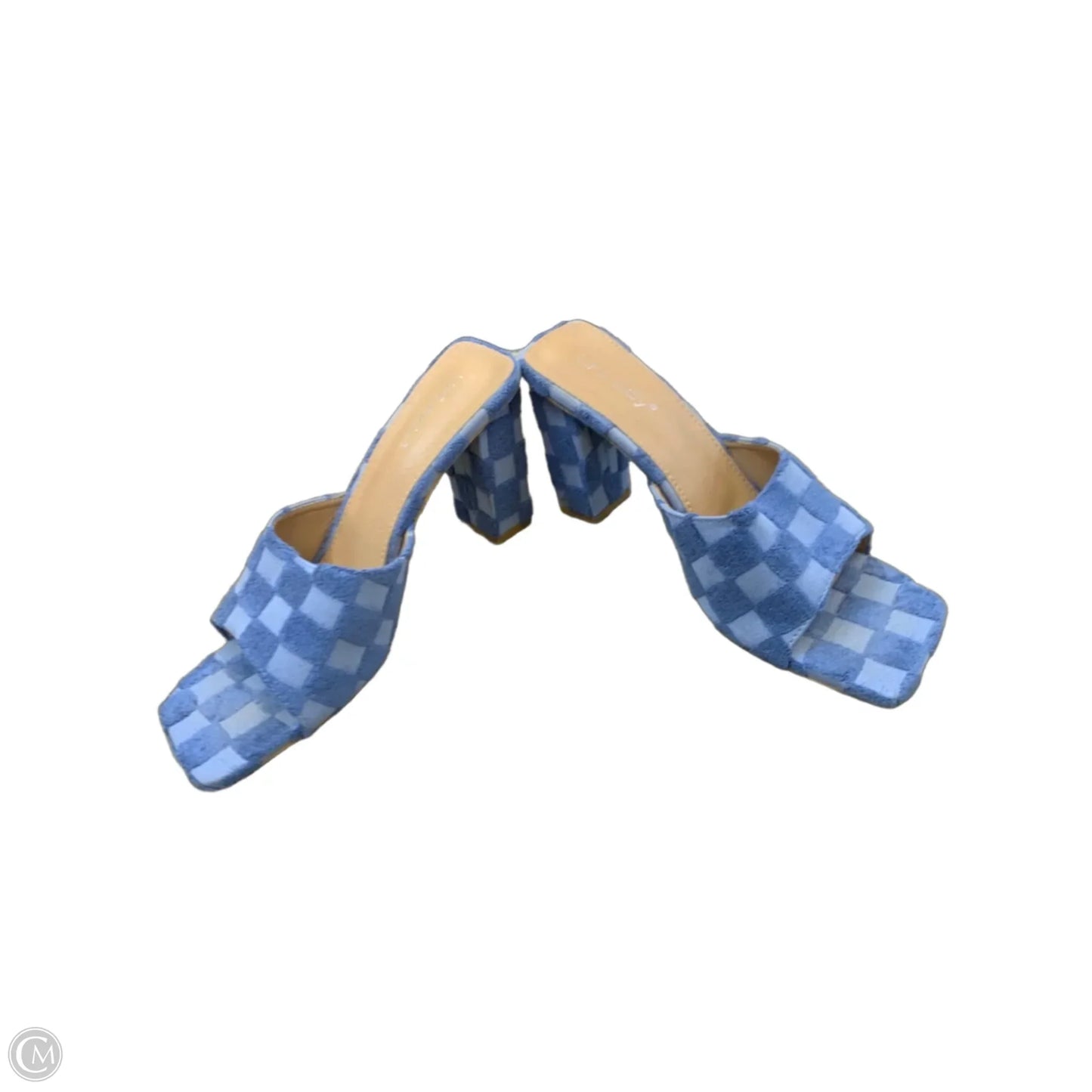 Shoes Heels Block By Cmf In Blue, Size: 8.5