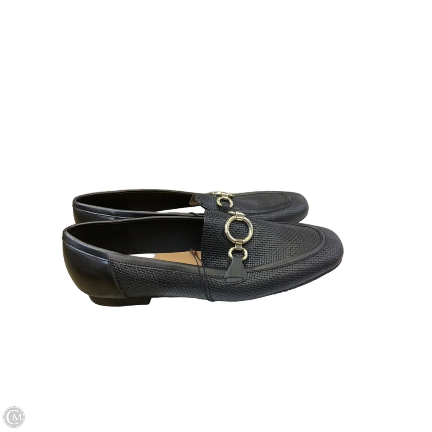 Shoes Flats By Unisa In Black & Gold, Size: 9.5