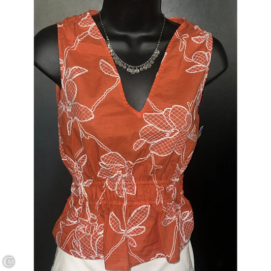 Top Sleeveless By Loft In Orange, Size: Xsp