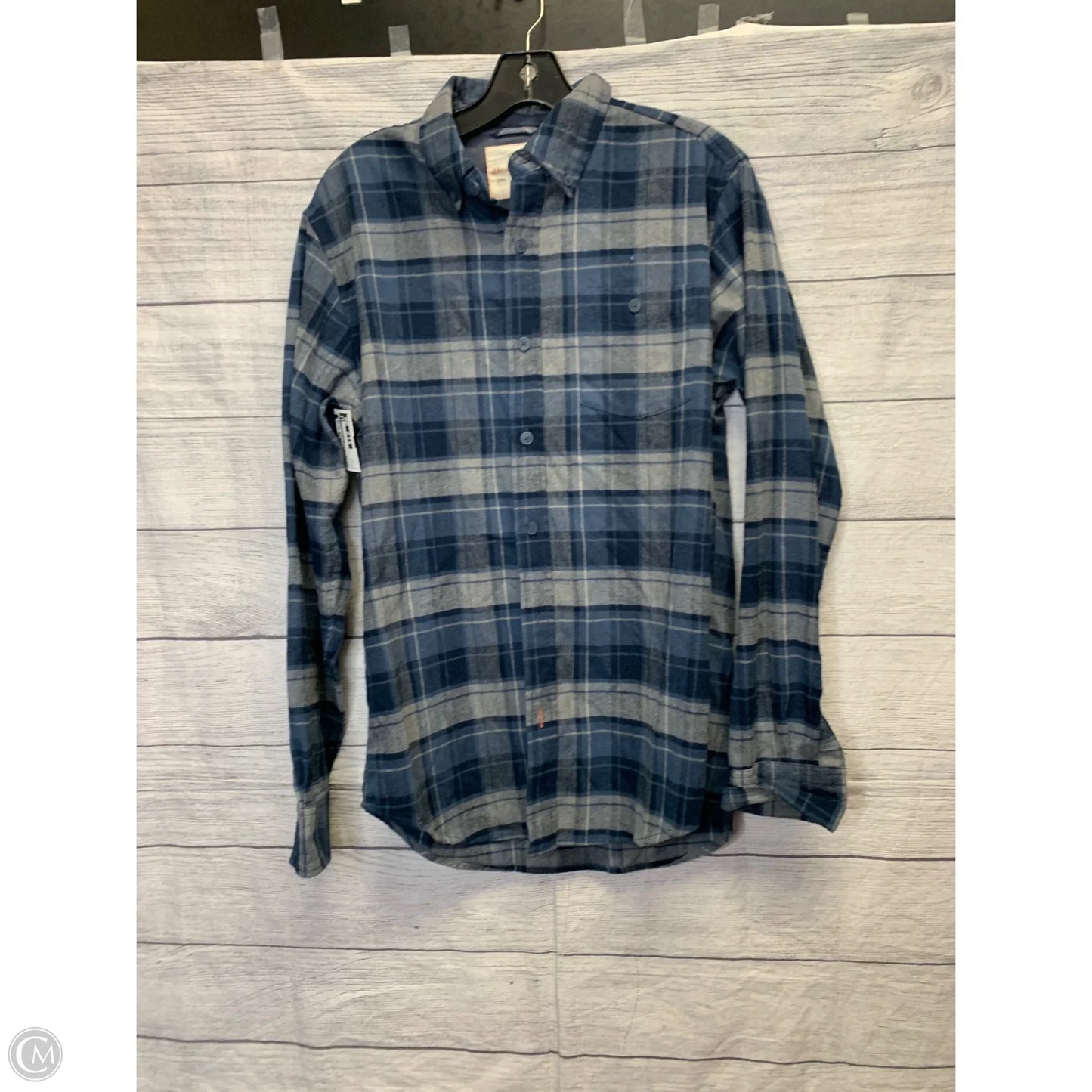 Top Long Sleeve By Weatherproof In Plaid Pattern, Size: S