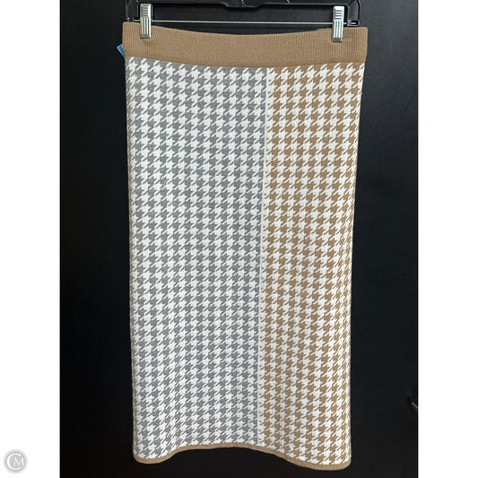 Skirt Maxi By Calvin Klein In Grey & Tan, Size: Xl