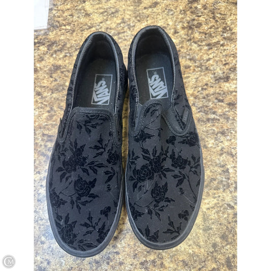 Shoes Flats By Vans In Black, Size: 9
