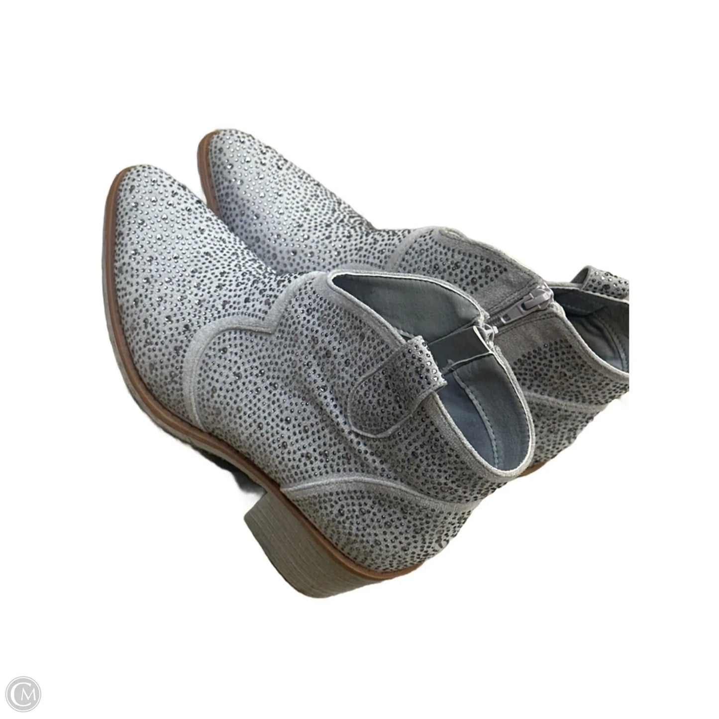 Boots Western By Pierre Dumas In Silver, Size: 7.5