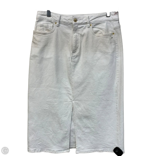 Skirt Maxi By Michael By Michael Kors In White Denim, Size: 8