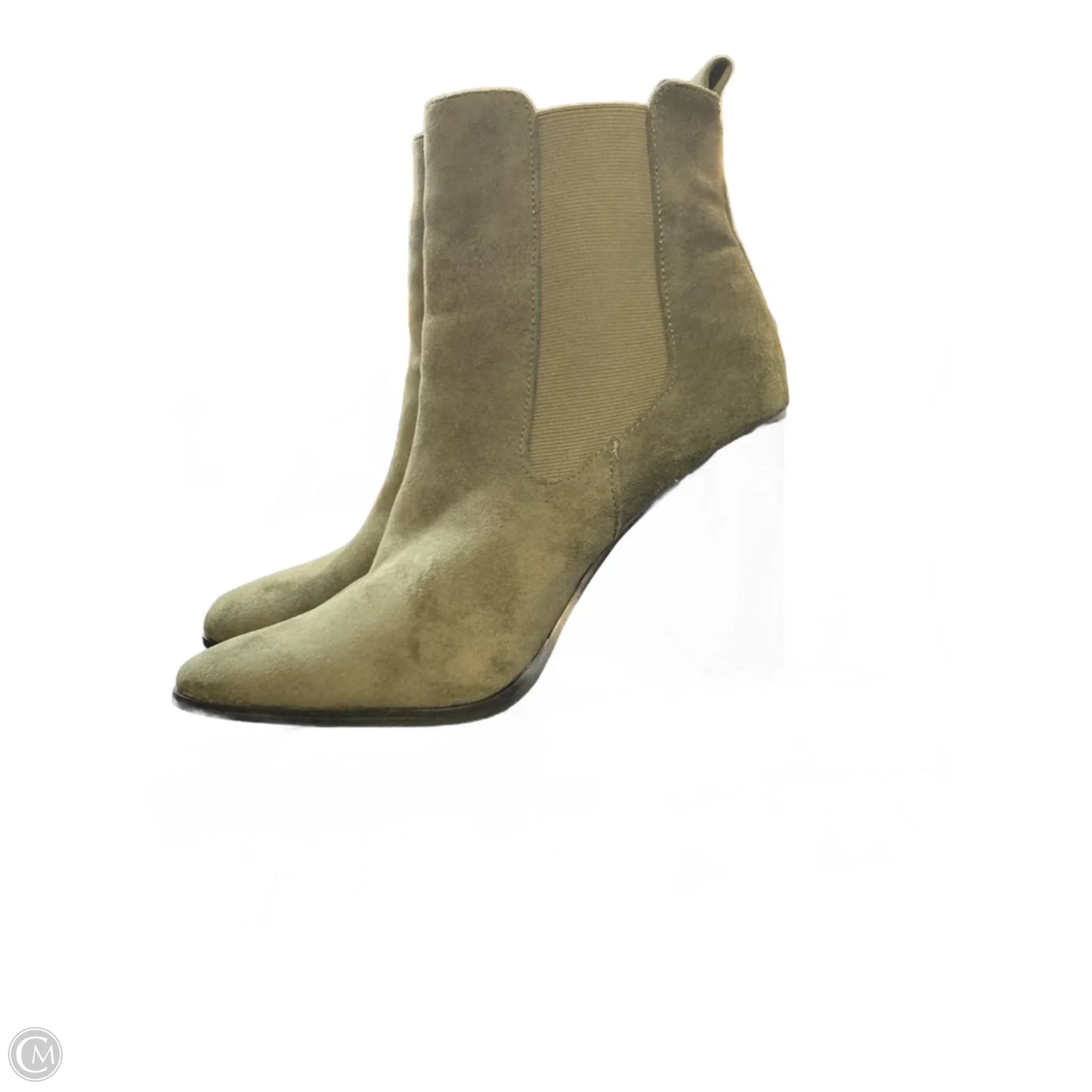 Boots Ankle Heels By Yoki In Green, Size: 9