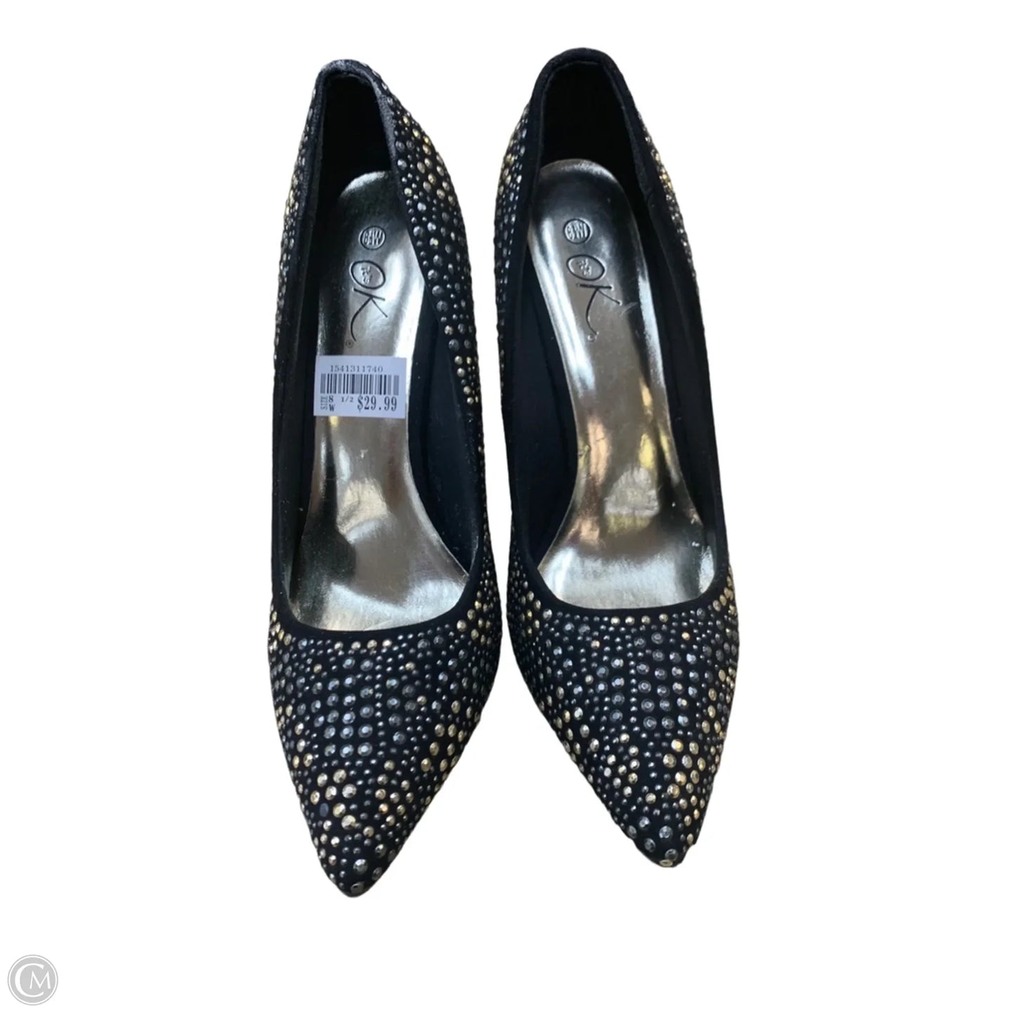 Shoes Heels Stiletto By Ok In Black & Silver, Size: 8.5