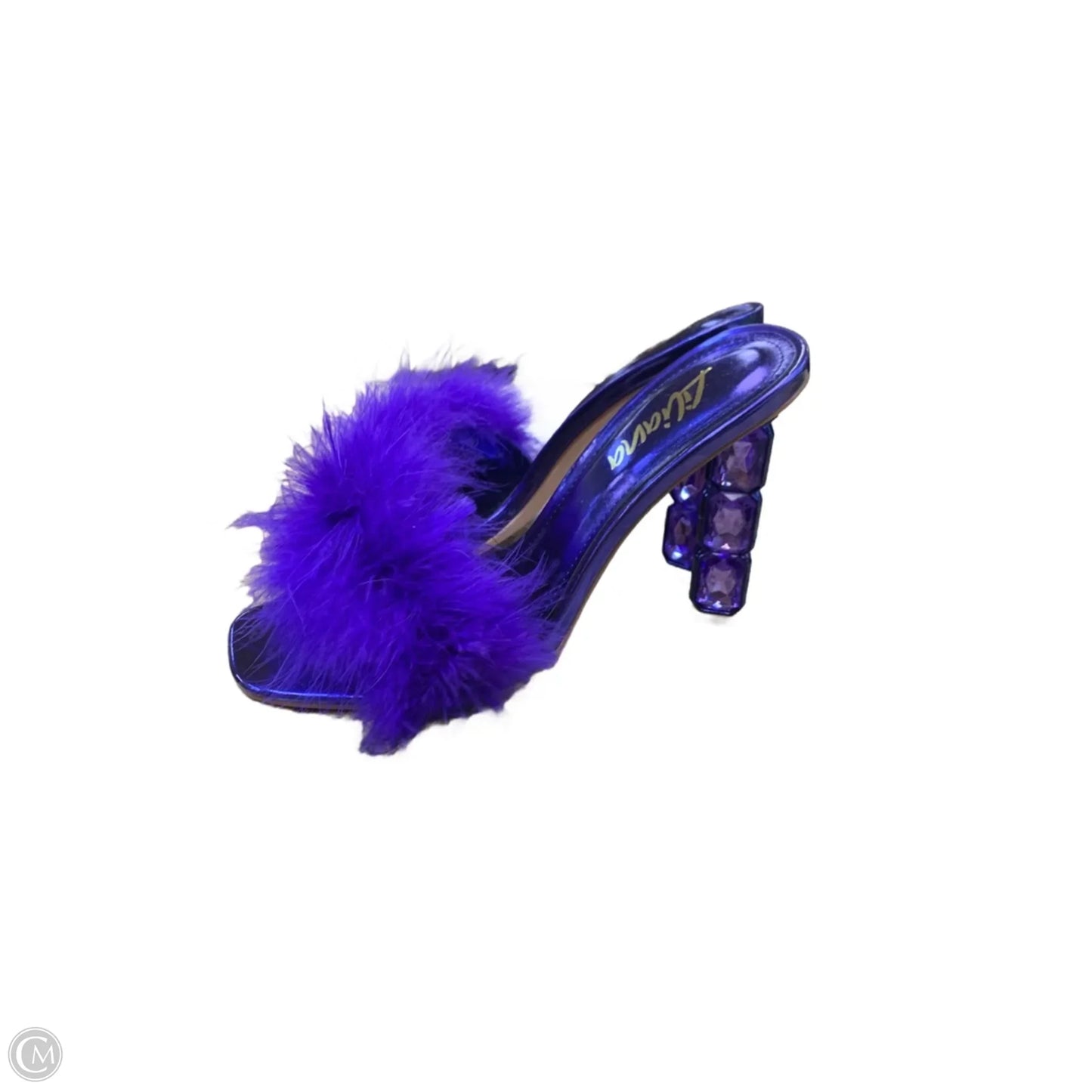 Sandals Heels Kitten By Liliana In Purple, Size: 8