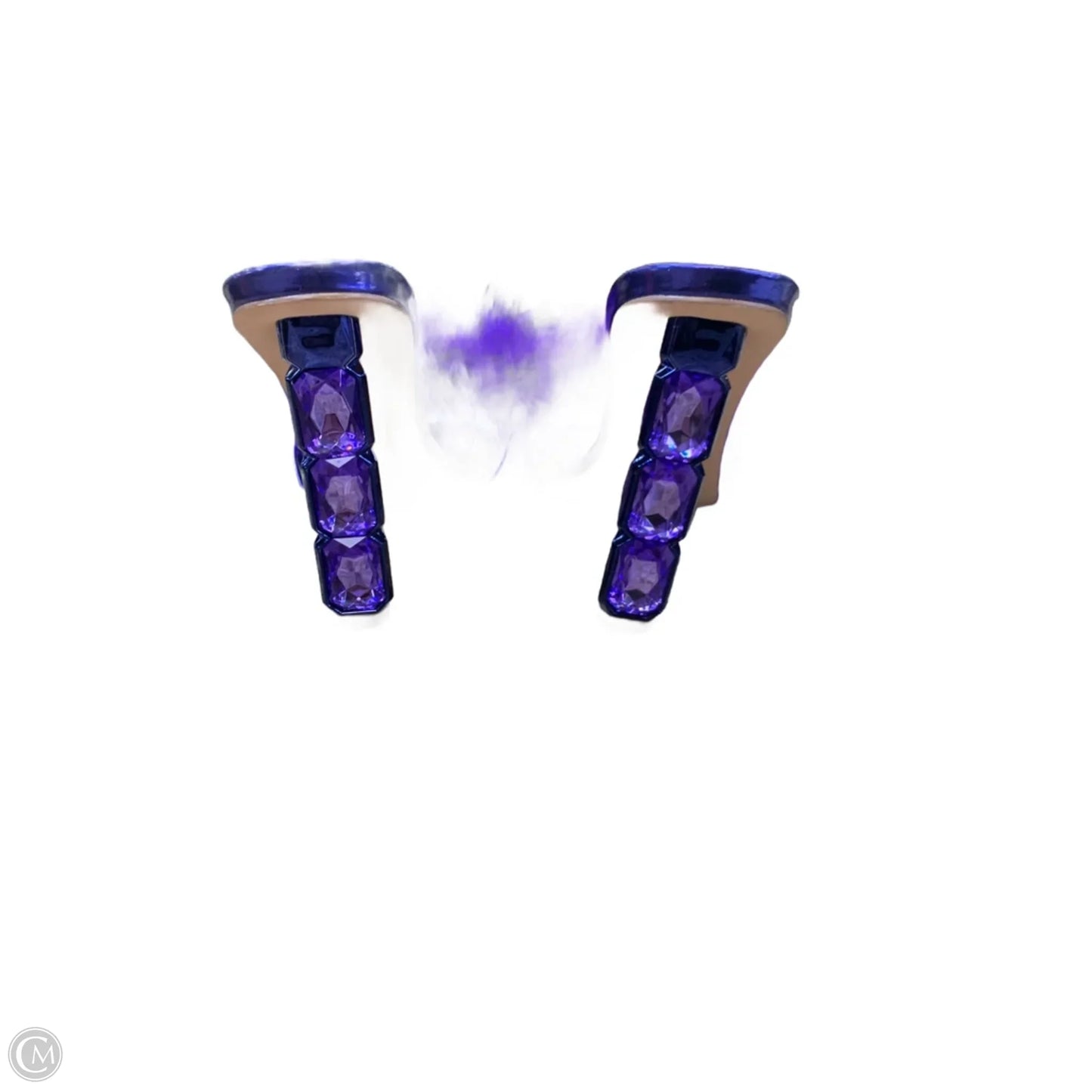Sandals Heels Kitten By Liliana In Purple, Size: 8