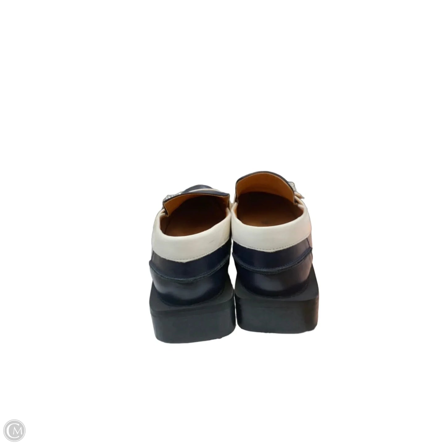 Shoes Flats By Ganni In Blue & White, Size: 9