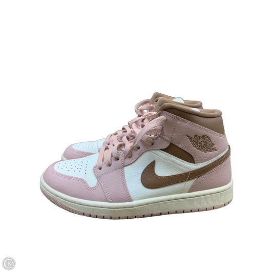 Shoes Luxury Designer By Jordan In Brown & Pink, Size: 10