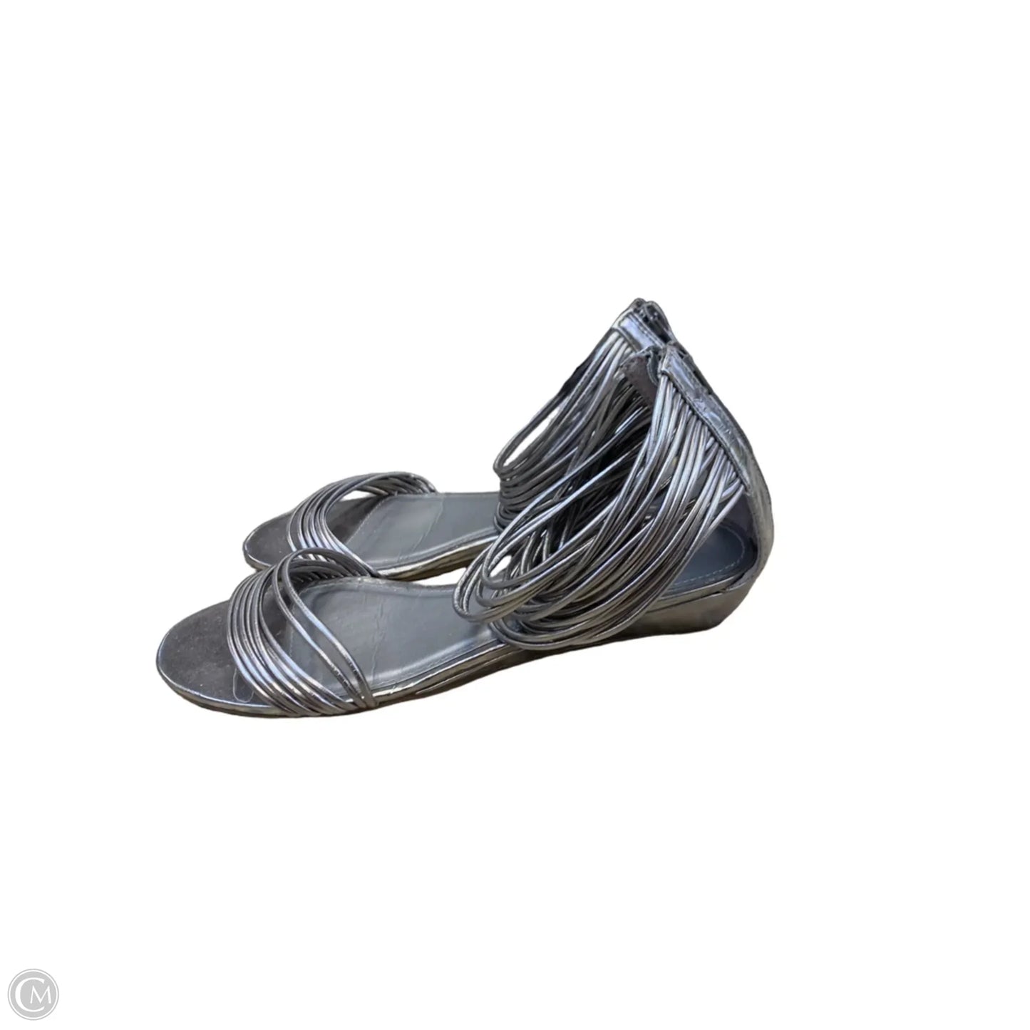Sandals Flats By Cato In Silver, Size: 8
