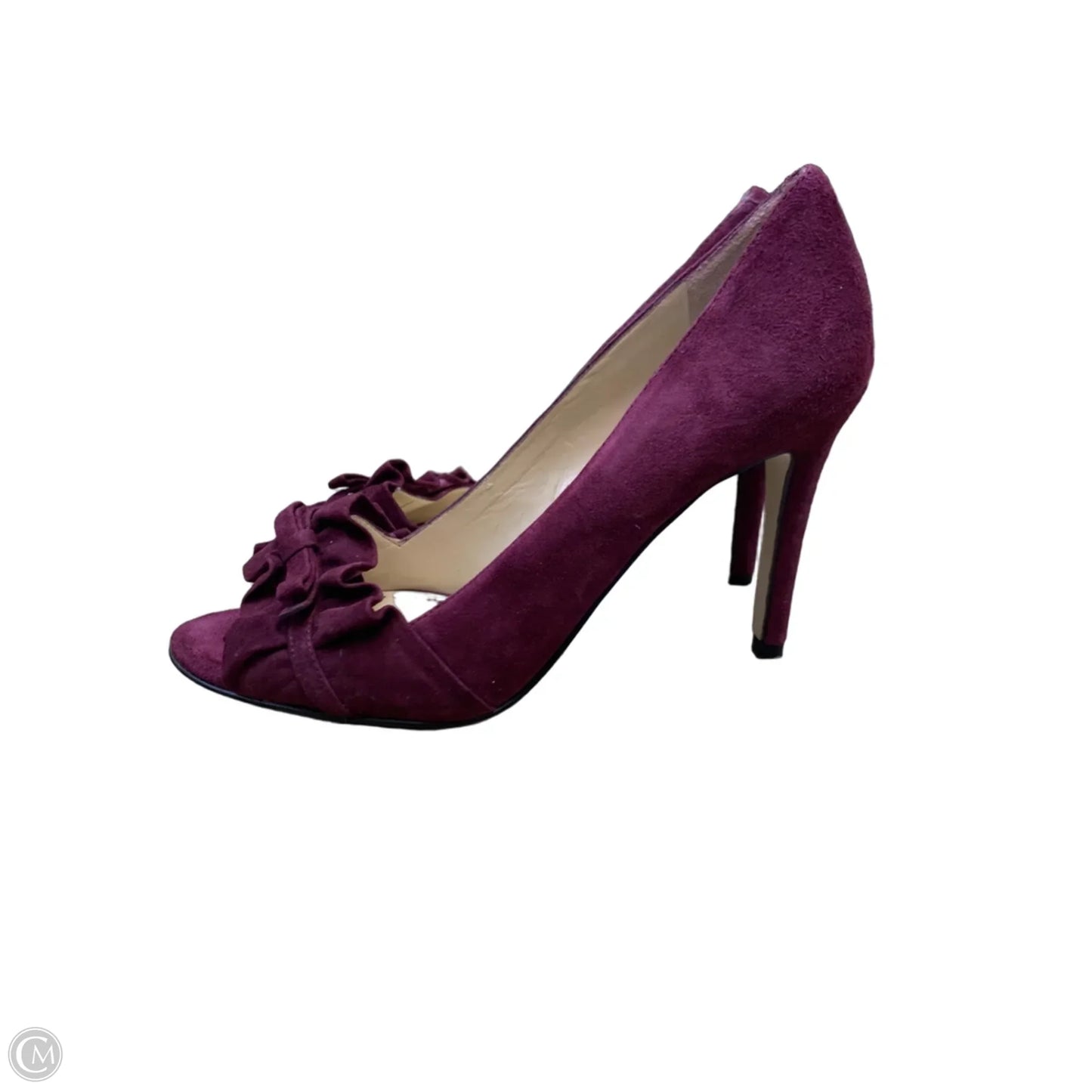 Sandals Heels Stiletto By Enzo Angiolini In Maroon, Size: 6.5