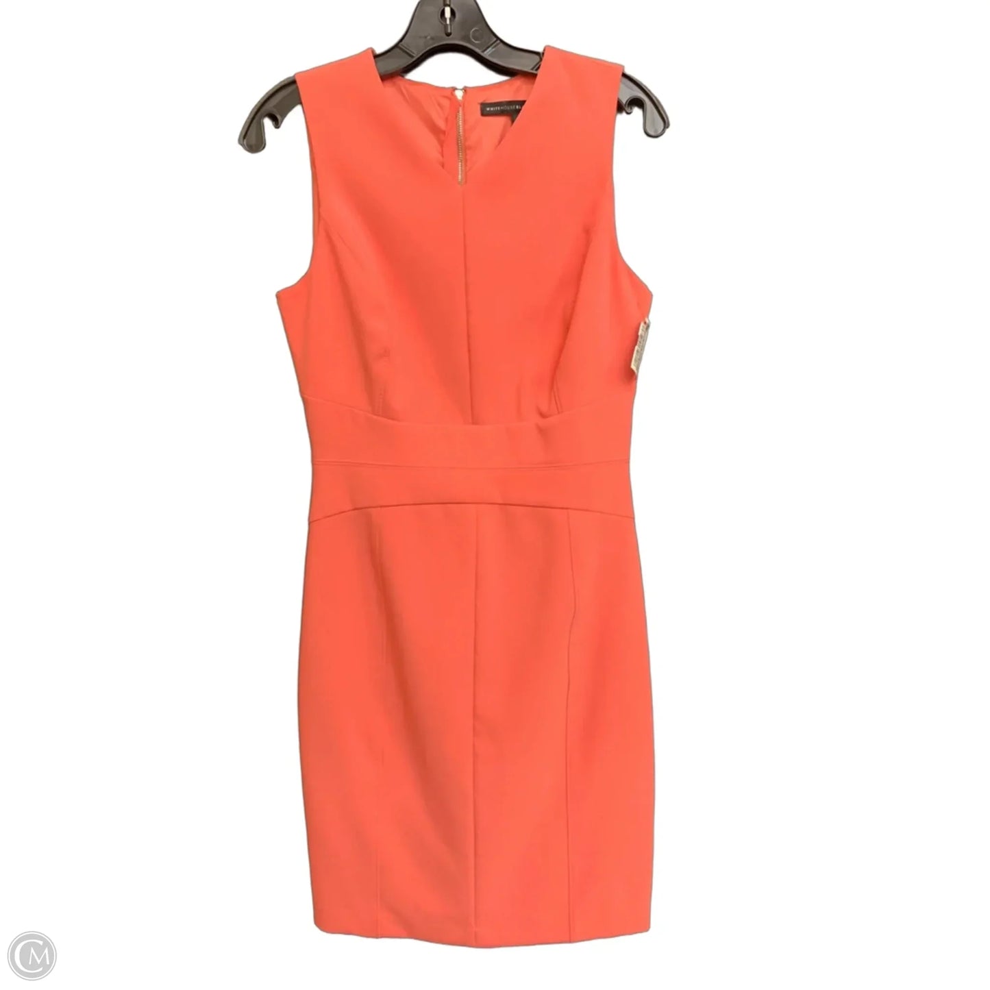 Dress Casual Midi By White House Black Market In Peach, Size: 6