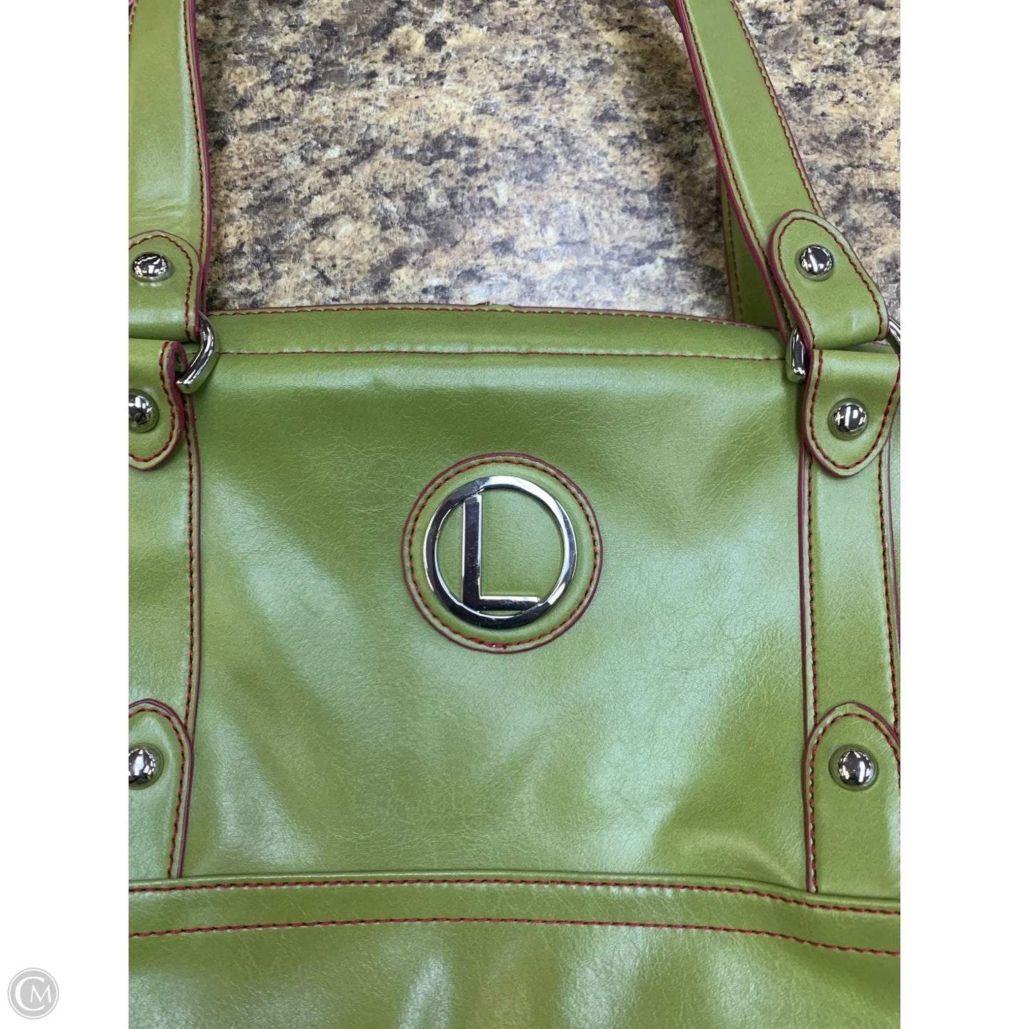 Handbag Leather By Nine West, Size: Medium