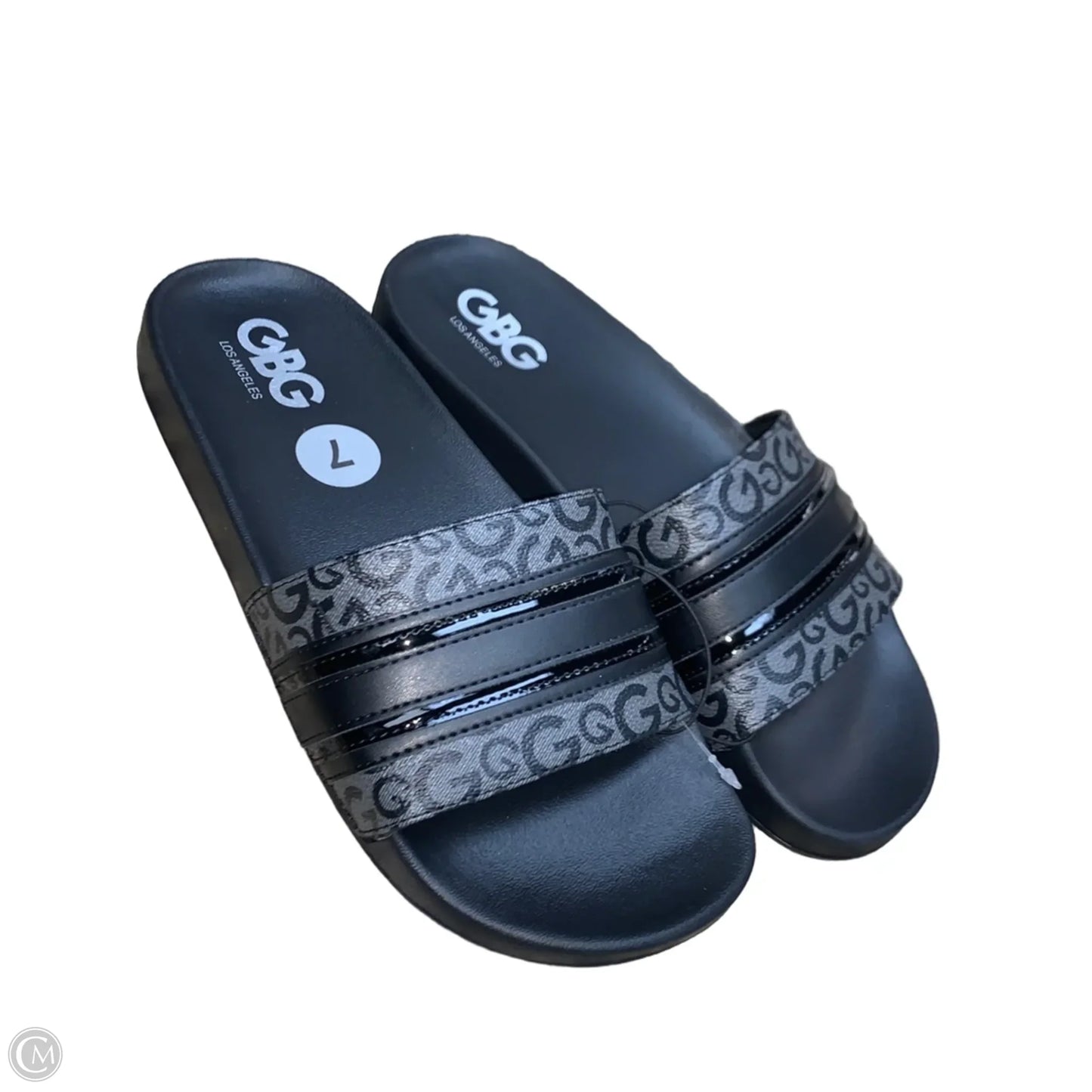 Sandals Flip Flops By Guess In Black, Size: 6