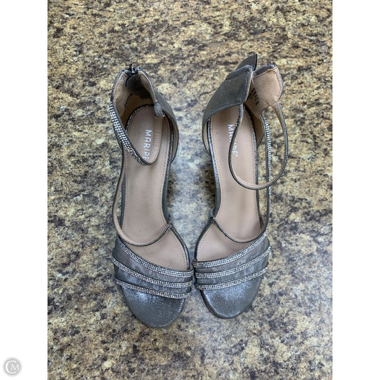 Sandals Flats By Fashion Nova In Blue Denim, Size: 9.5