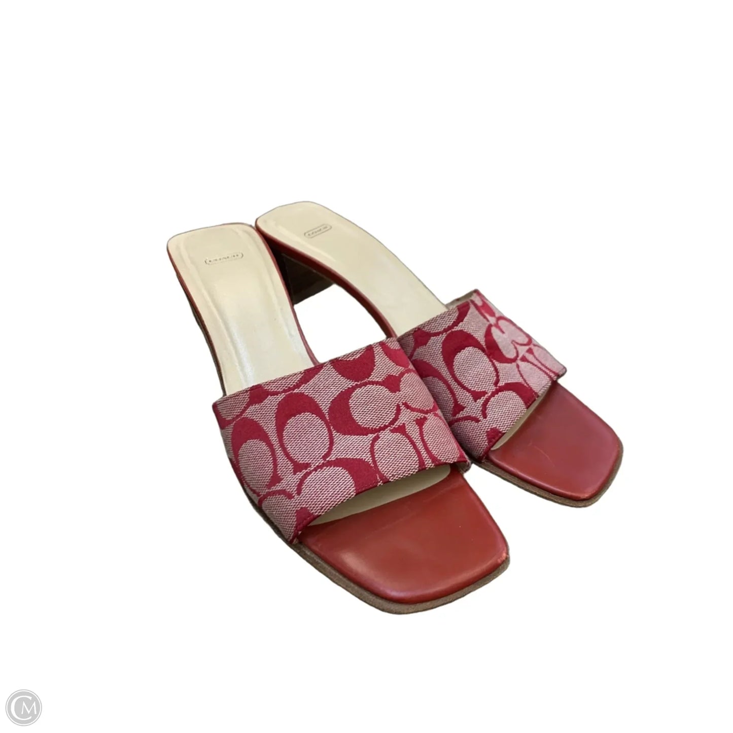 Sandals Designer By Coach In Red, Size: 10