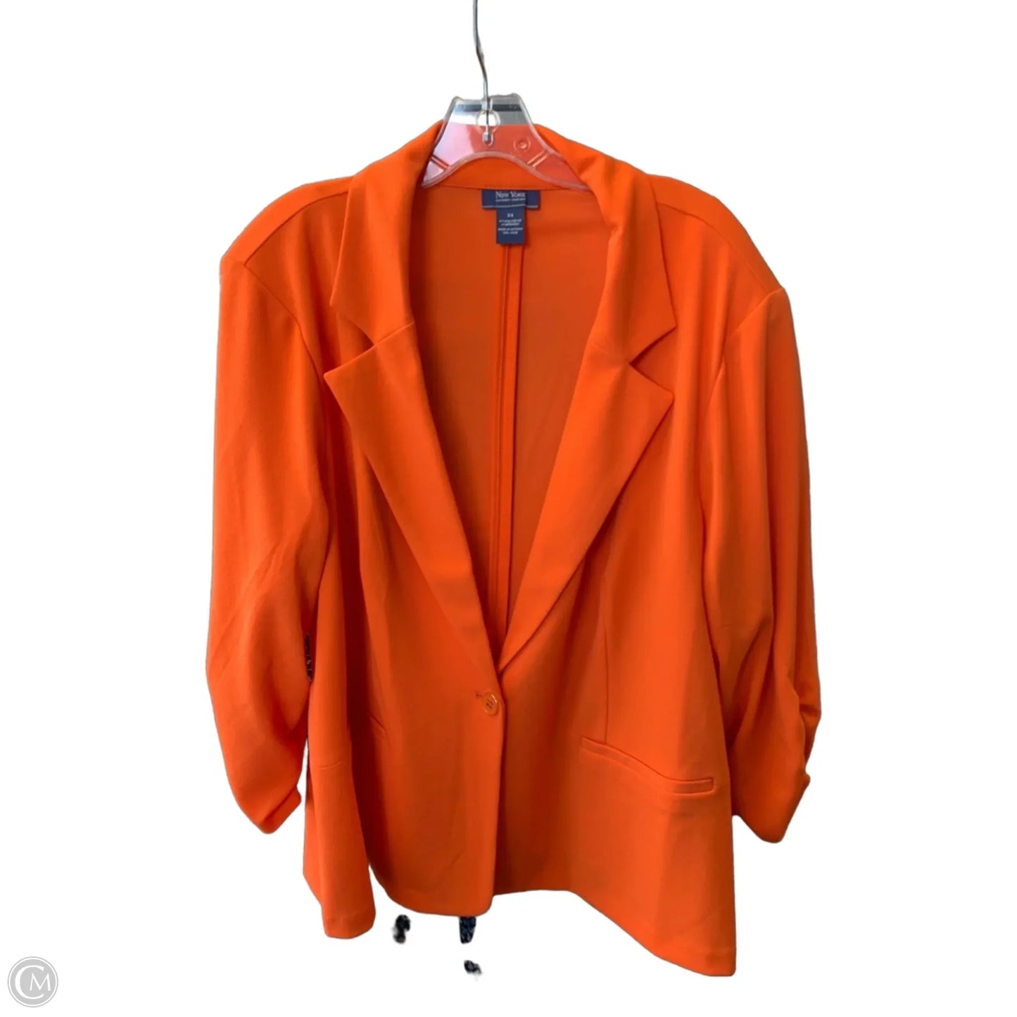 Blazer By New York And Co In Orange, Size: 3x