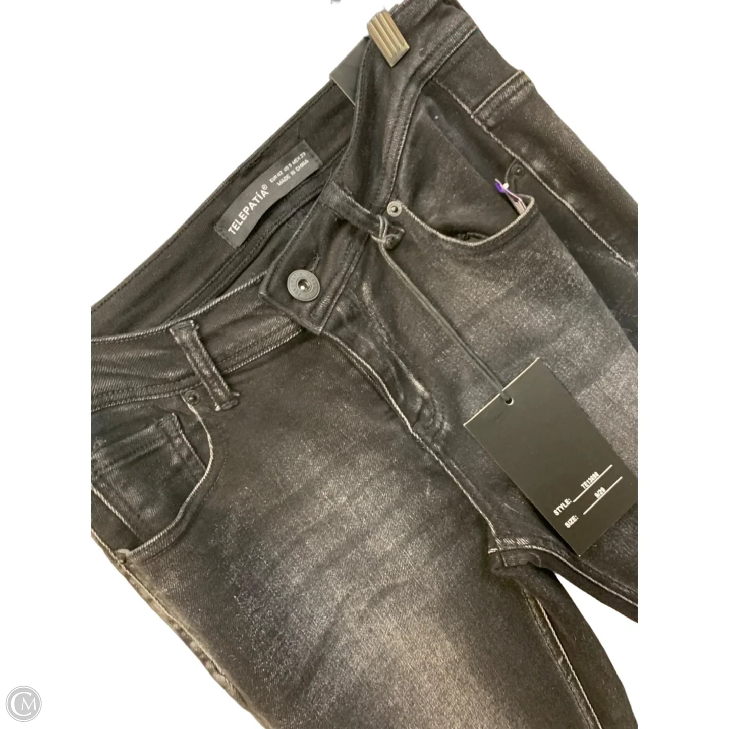 Jeans Boot Cut By Cmf In Black Denim, Size: L