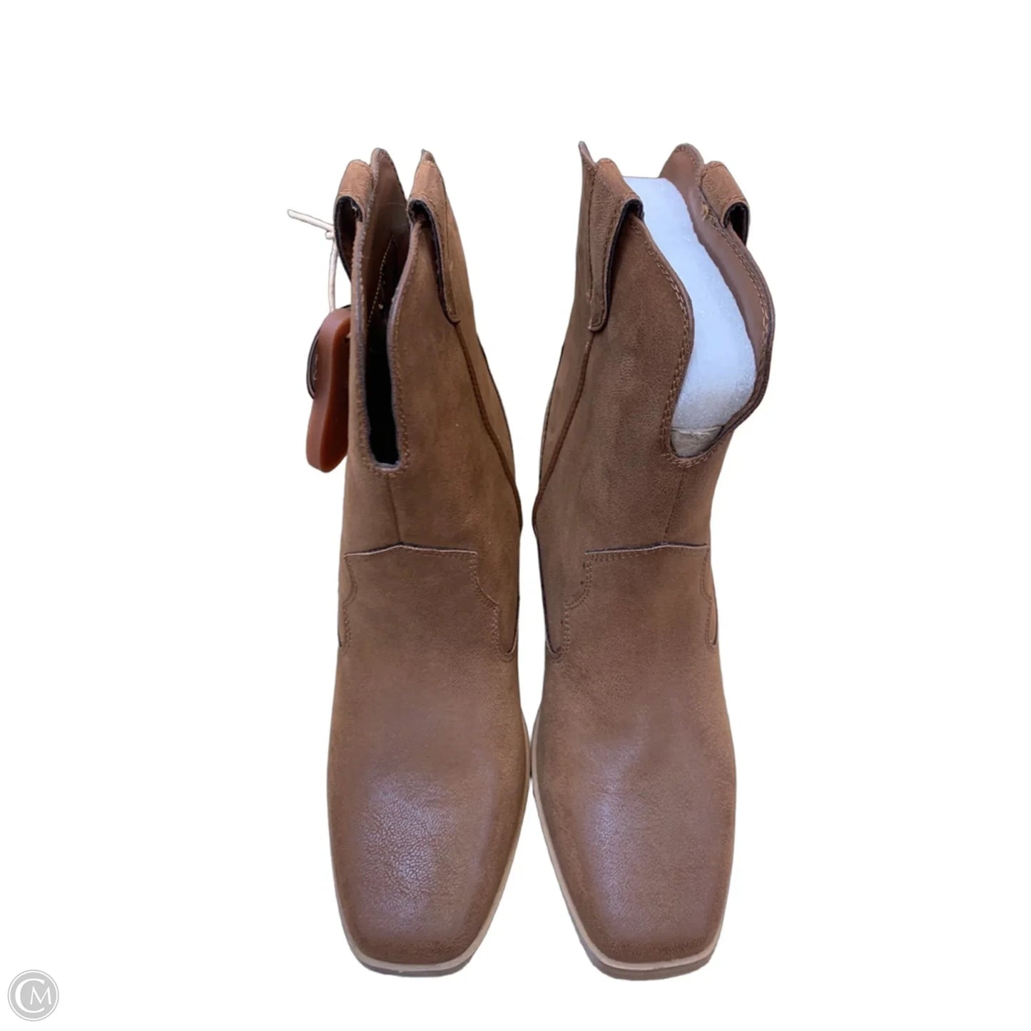 Boots Ankle Heels By Mia In Brown, Size: 7.5