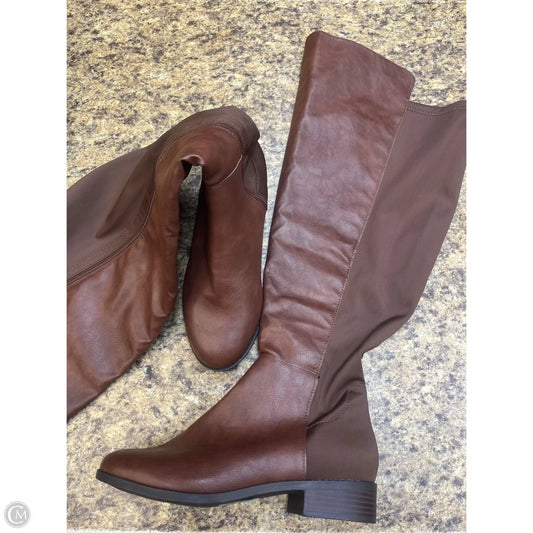 Boots Over-the-knee Flats By Lane Bryant In Brown, Size: 9