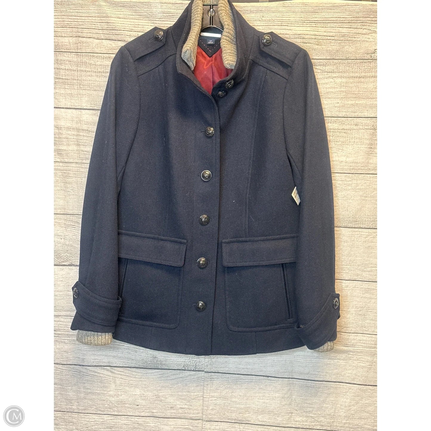 Coat Wool By Tommy Hilfiger In Navy, Size: S