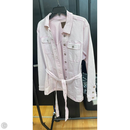 Jacket Shirt By Maurices In Pink, Size: 1x