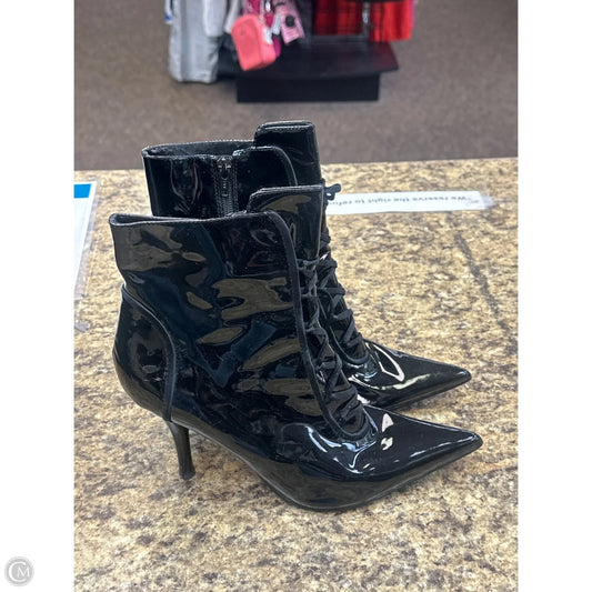 Boots Ankle Heels By Nine West In Black, Size: 8