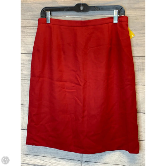 Skirt Midi By Talbots In Red, Size: 12