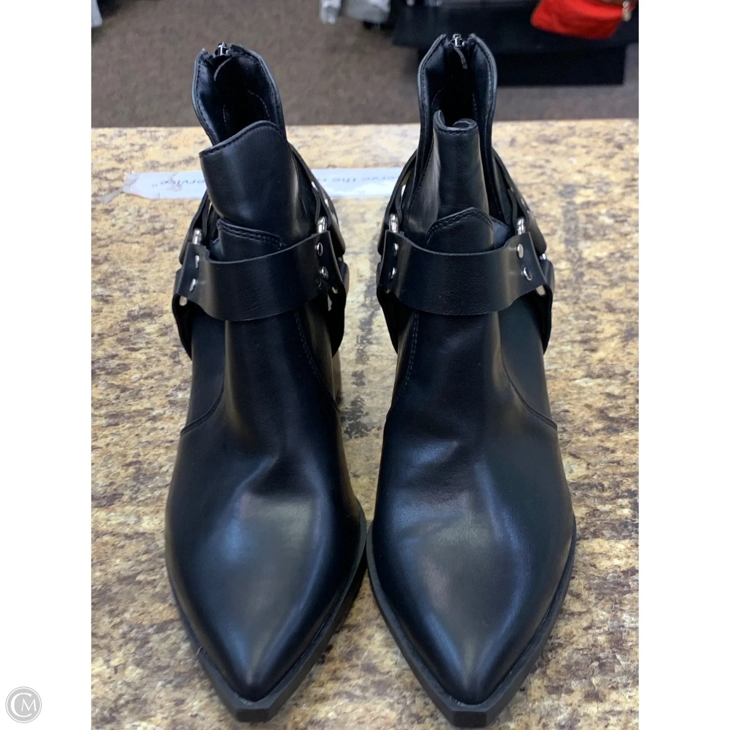 Boots Ankle Heels By Forever 21 In Black, Size: 8