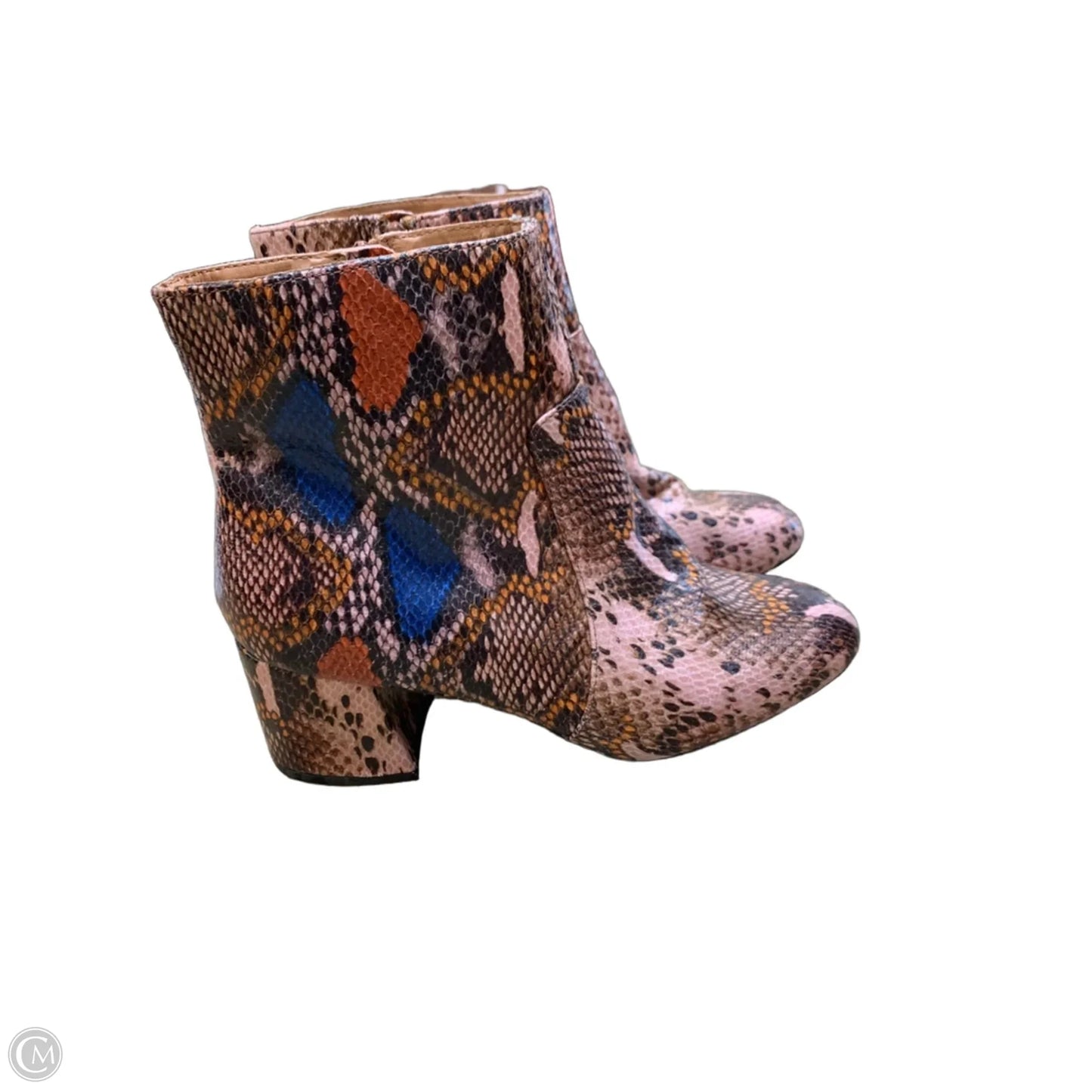 Boots Ankle Heels By Rouge In Snakeskin Print, Size: 7.5
