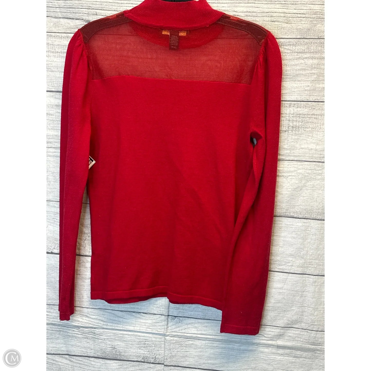 Top Long Sleeve By Madison In Red, Size: S