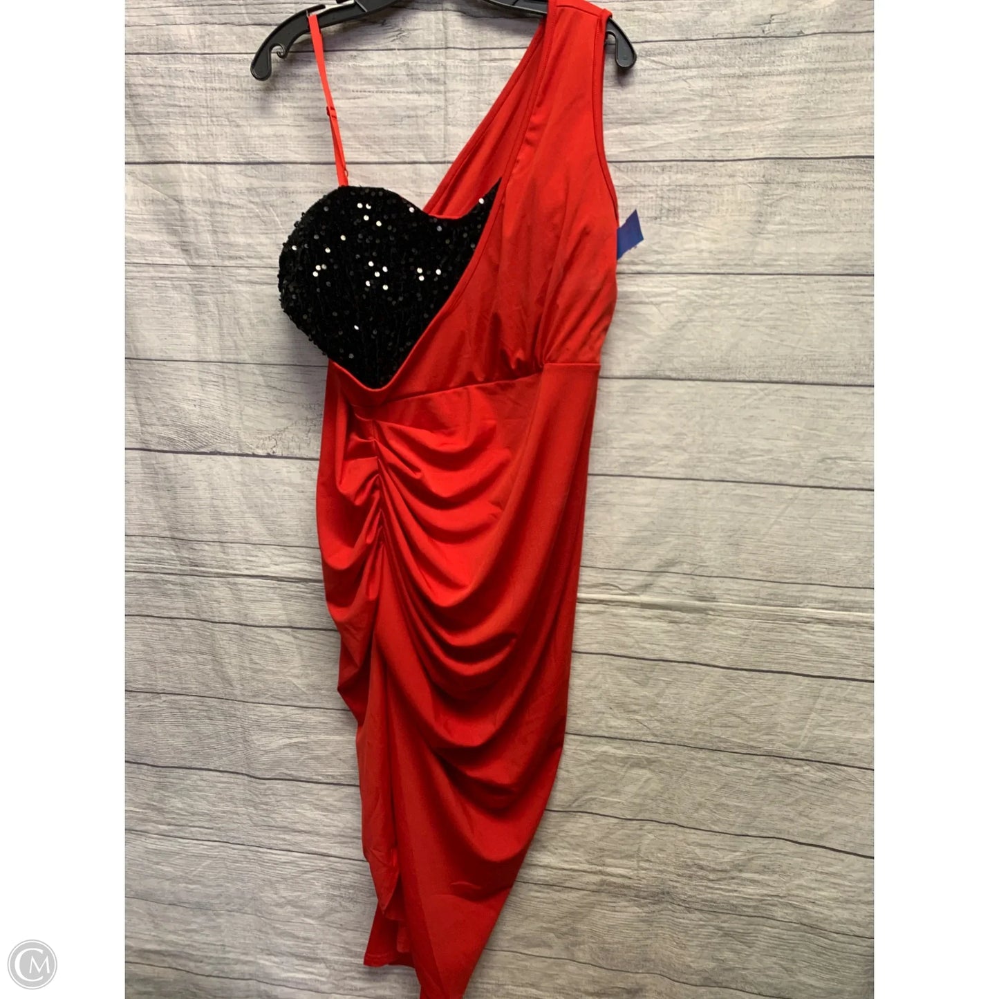 Dress Party Midi By Cmf In Black & Red, Size: 1x