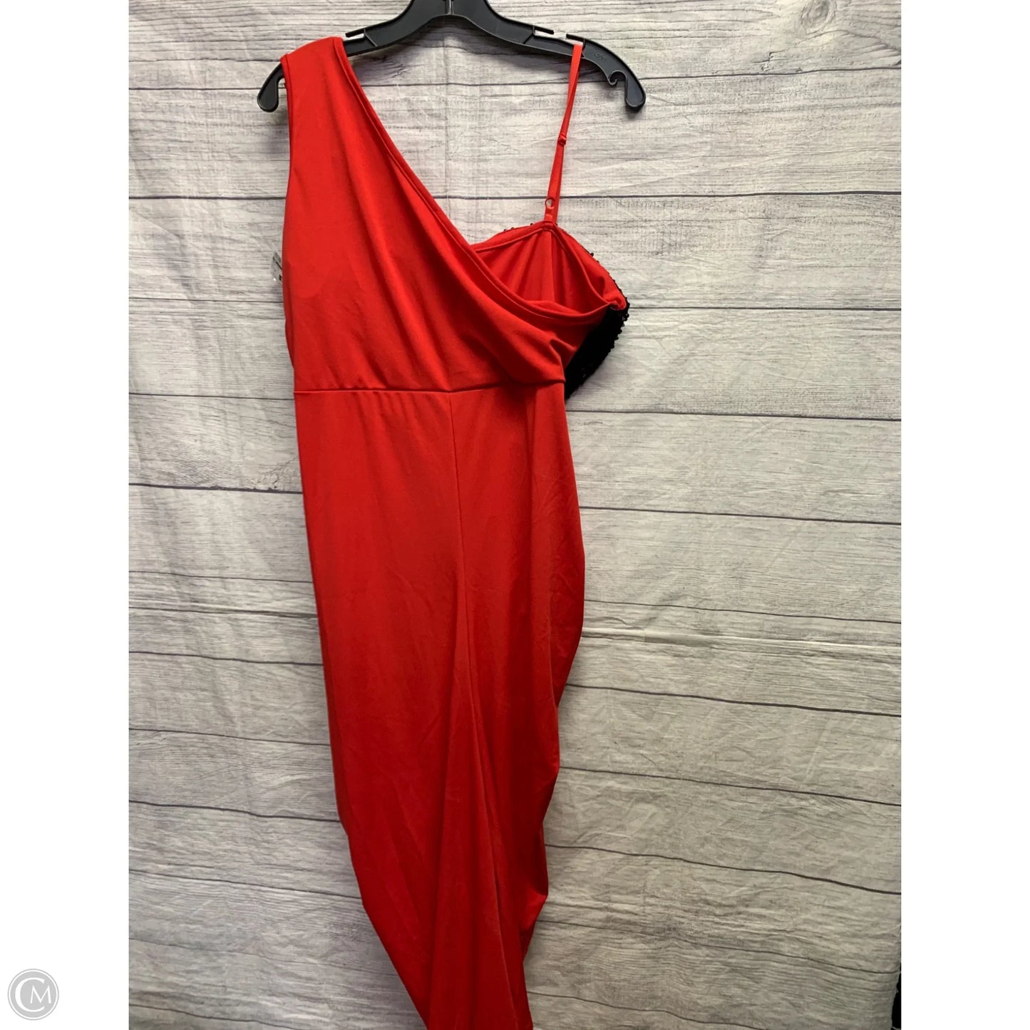 Dress Party Midi By Cmf In Black & Red, Size: 1x