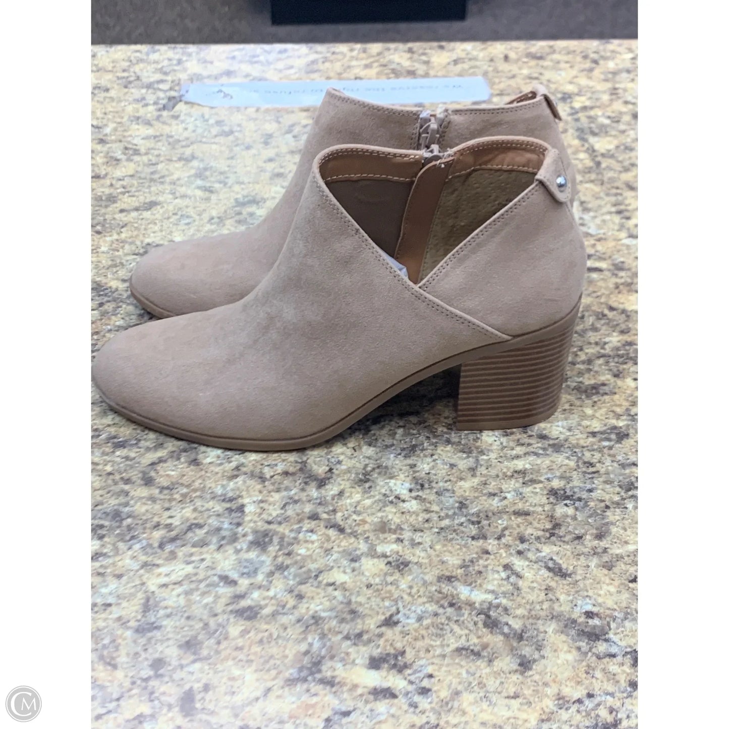 Boots Ankle Heels By Style And Company In Tan, Size: 9