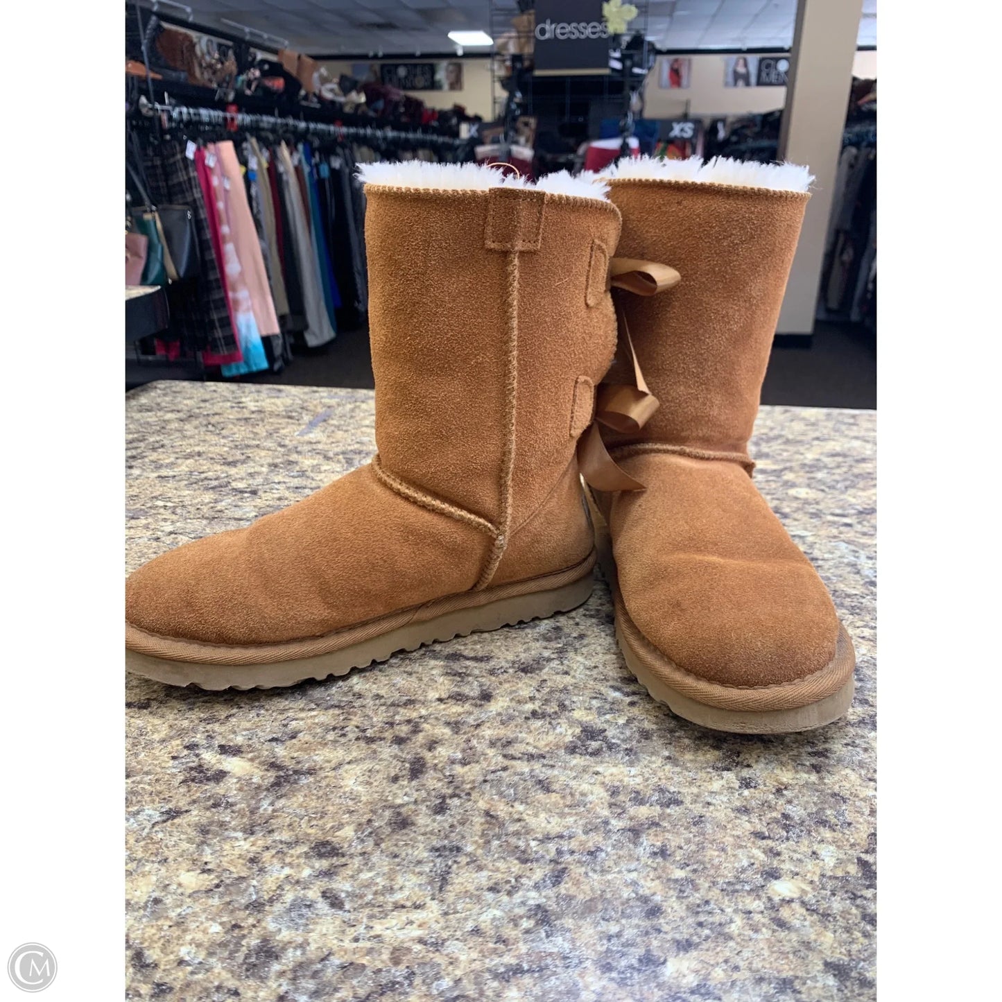 Boots Designer By Ugg In Tan, Size: 6.5