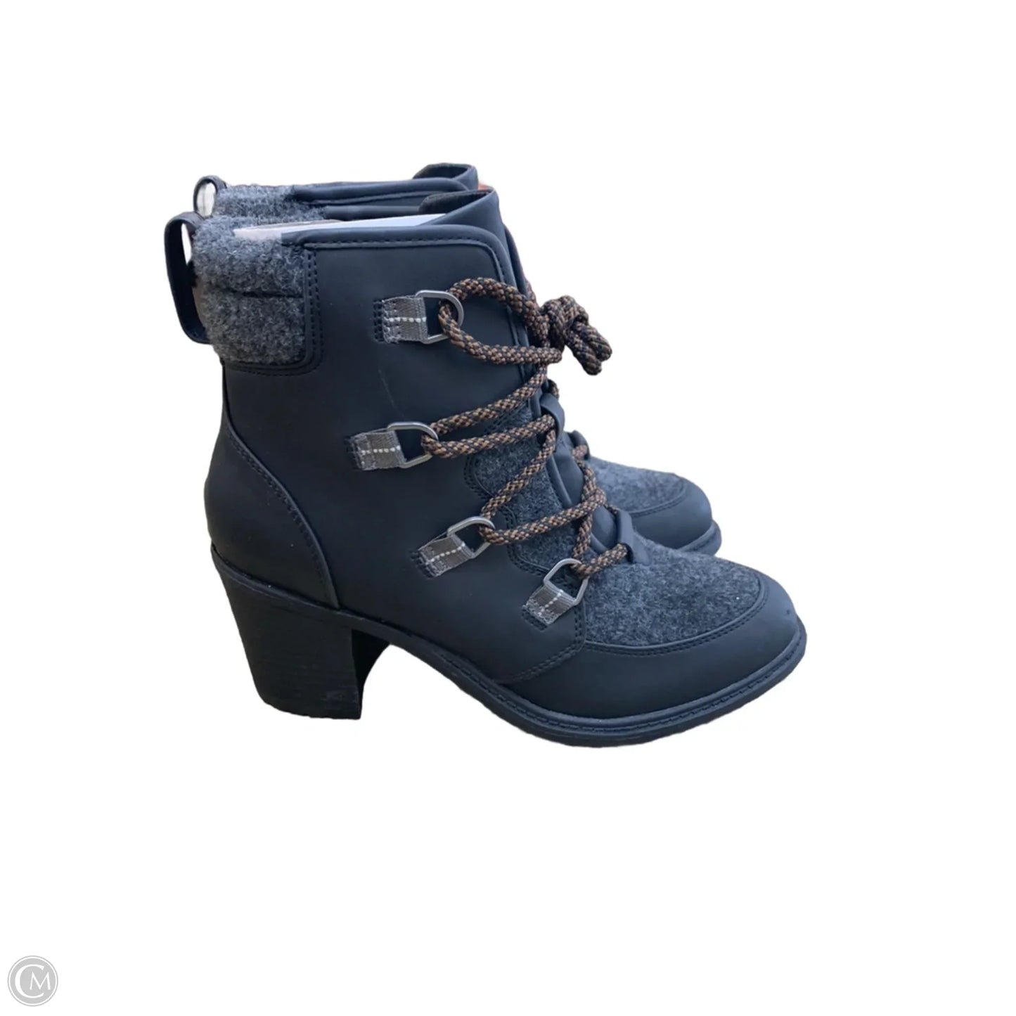 Boots Ankle Heels By Cmf In Black, Size: 9.5