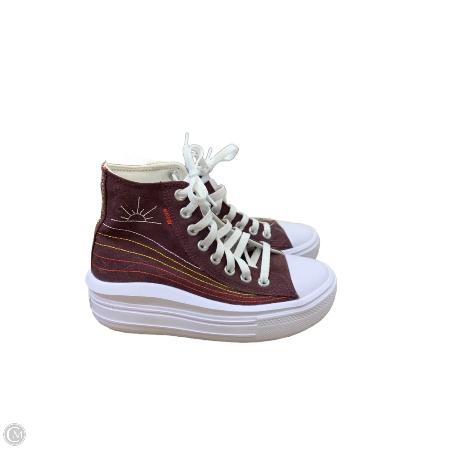 Shoes Sneakers Platform By Converse In Maroon, Size: 6