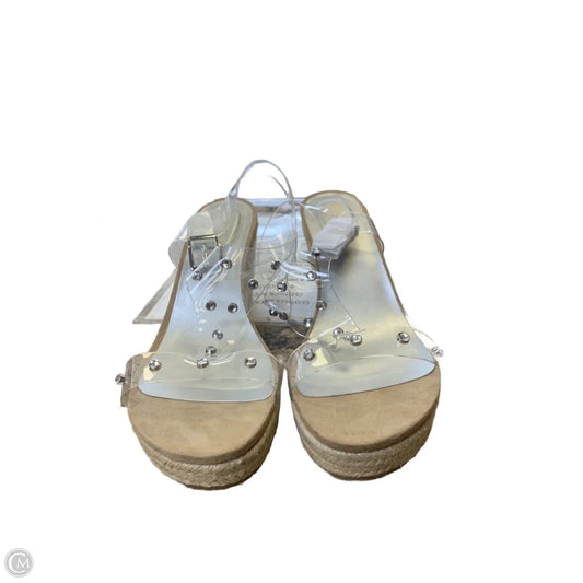 Sandals Heels Wedge By Kenneth Cole Reaction In Clear, Size: 11