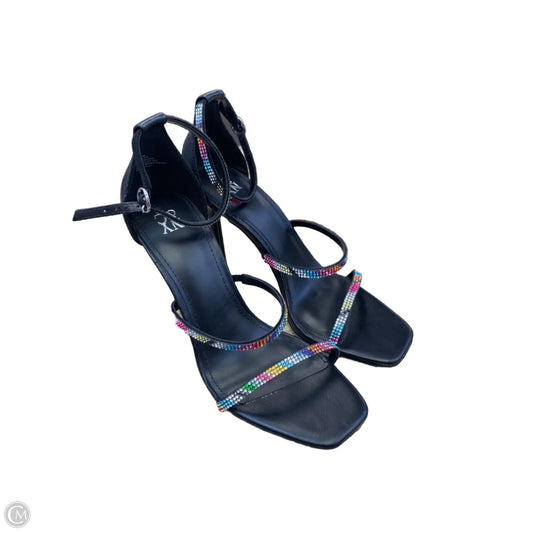 Sandals Heels Stiletto By New York And Co In Black, Size: 10