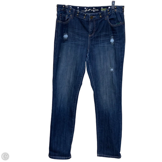 Jeans Straight By Inc In Blue Denim, Size: 10