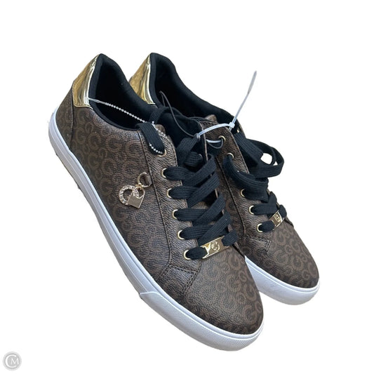 Shoes Sneakers By Guess In Black & Brown, Size: 11