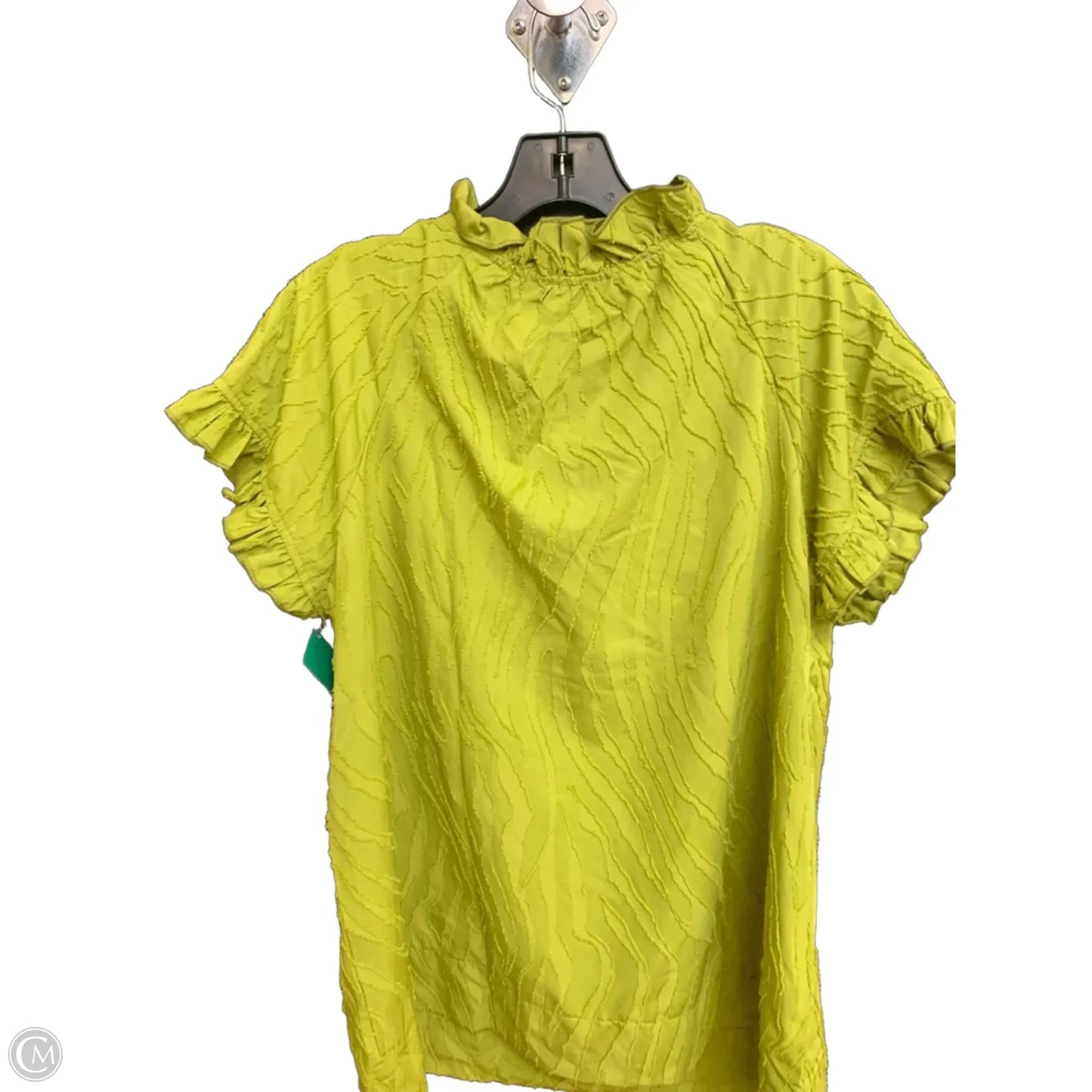 Blouse Short Sleeve By Monroe And Main In Green, Size: 0x