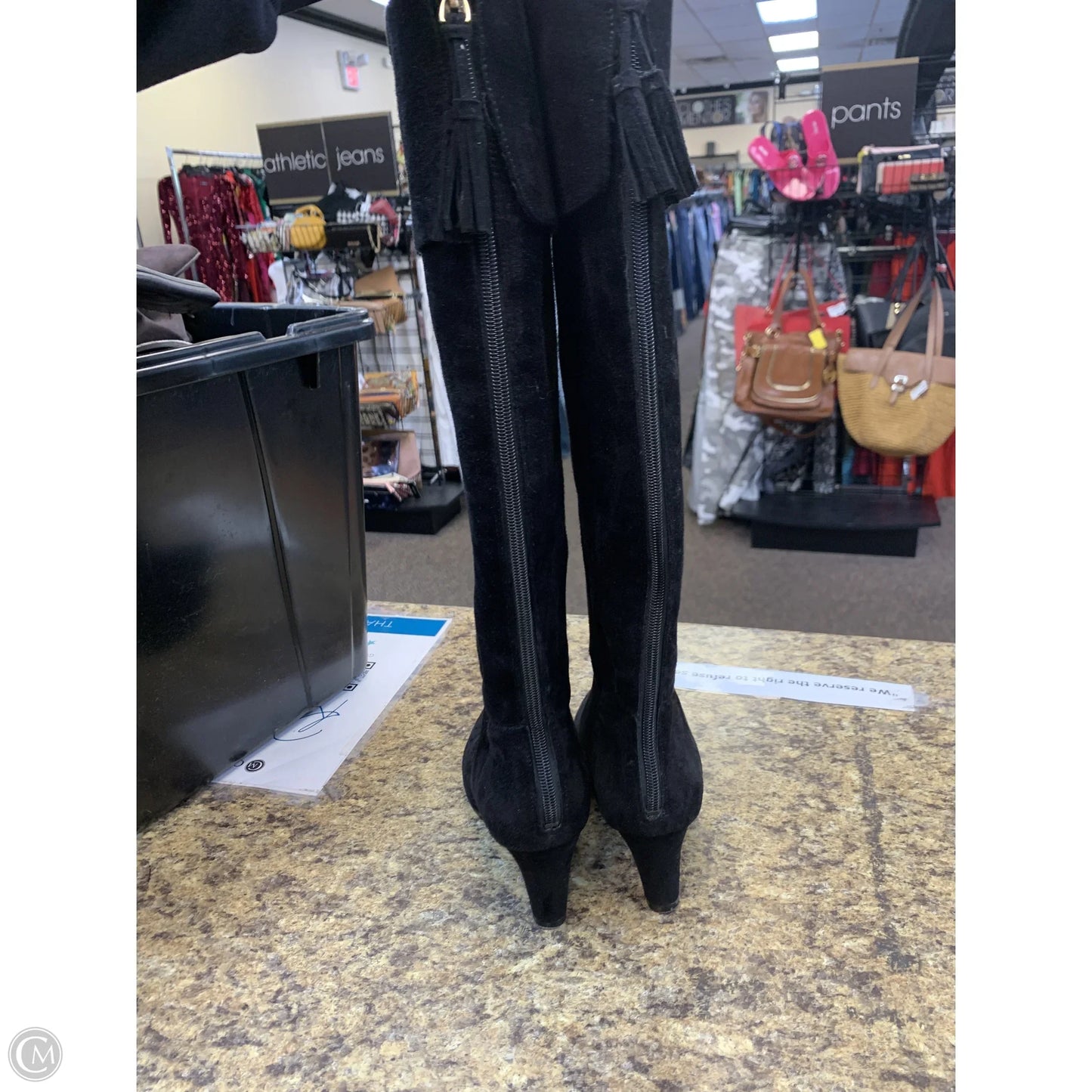 Boots Knee Heels By Bandolino In Black, Size: 8.5