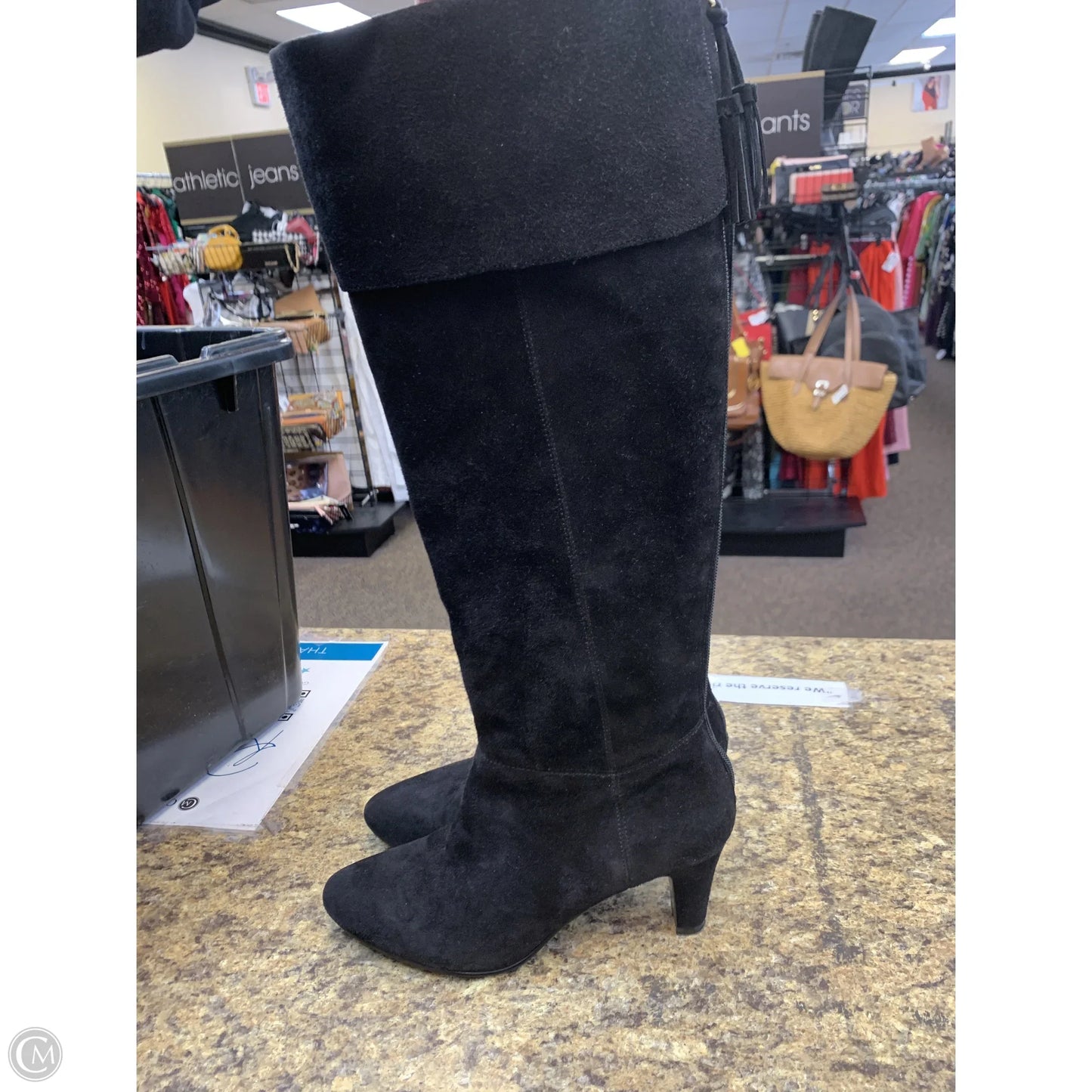 Boots Knee Heels By Bandolino In Black, Size: 8.5